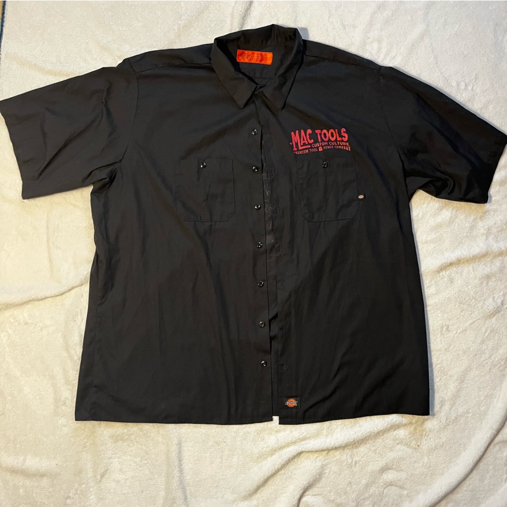 Mac Tools 4XL Black Short Sleeve Button Up
